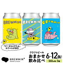 【ふるさと納税】BREWMIN' の クラフトビール おまかせ 6本 または 12本 セット ｜　地ビール クラフトビール 6缶 12缶 詰め合わせ 飲み比べ 富山 氷見 醸造所 国産ビール 缶ビール ご当地 ビール お酒 お取り寄せ 家飲み 醸造 人気 アルコール IPA