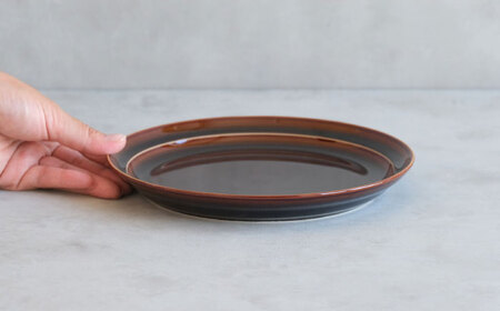 【波佐見焼】 リムプレート キャラメル 2点セット 【西海陶器】[OA394]