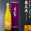 【ふるさと納税】美丈夫ぽんかん 720ml×1本 リキュール ポンカン 酒 お酒 焼酎 7～8度 果実酒 送料無料 nm004b2