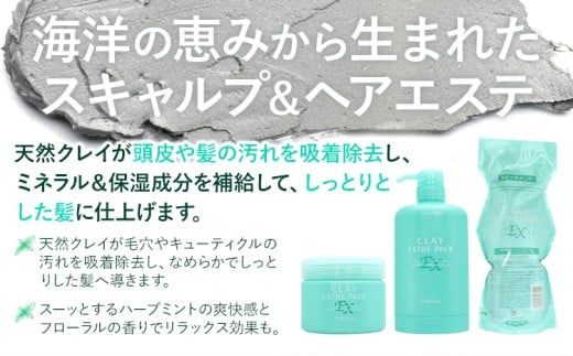 トリートメント クレイエステ パック EX 500g《30日以内に出荷予定(土日祝除く)》茨城県 結城市 化粧品 ヘアケア トリートメント ミント スカルプ ヘアエステ クレイ 詰め替え用 ケア用品 