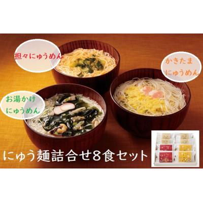 ふるさと納税 東吉野村 【ギフト包装】お湯かけにゅう麺詰合せ8食