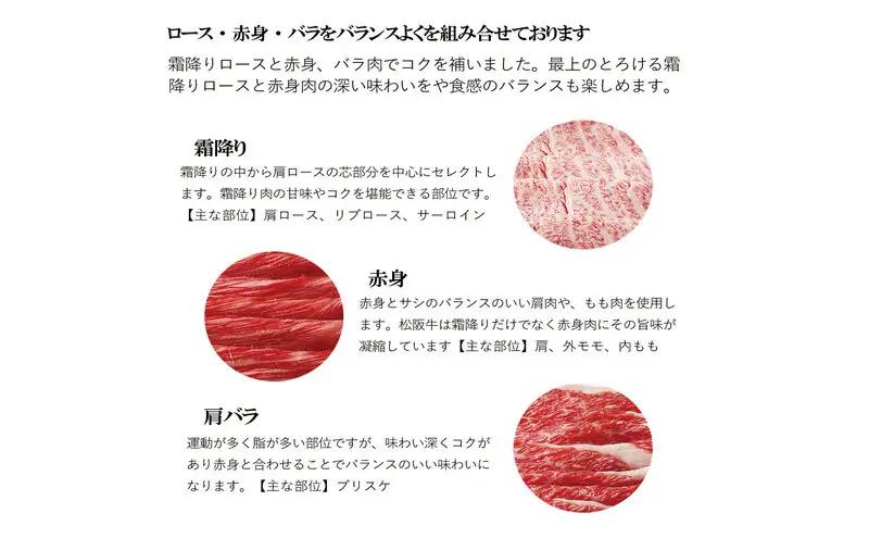 松阪牛 すき焼き 赤身 霜降り 1kg 松阪牛