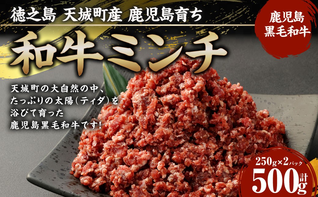 
                  徳之島 天城町産 鹿児島育ち 鹿児島黒毛和牛ミンチ(500g)
                