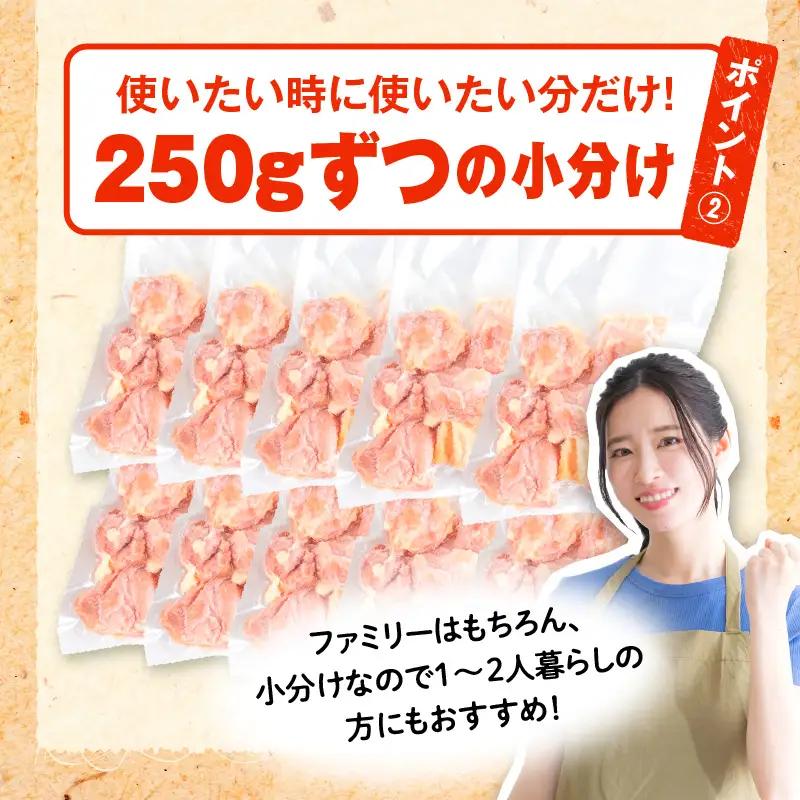 鶏肉 もも肉 鶏肉[宮崎県産 切り身 2.5kg 250g×10P]
