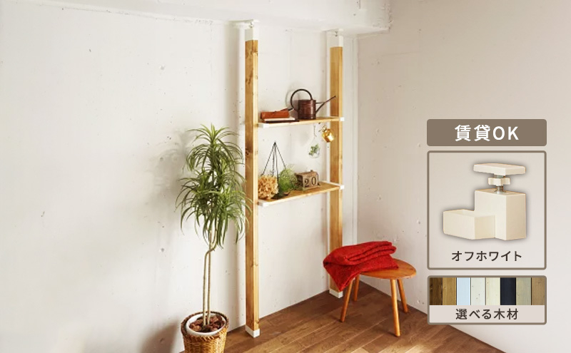 
            [№5258-0972]ワンバイエイト　LABRICO棚セットM　アジャスター：オフホワイト　ラブリコ DIY
          