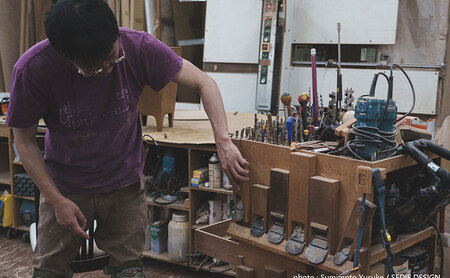 スツール 01 モケットグリーン　インテリア 椅子 イス 木製 オットマン デザイン オリジナル 家具 兵庫県 小野市