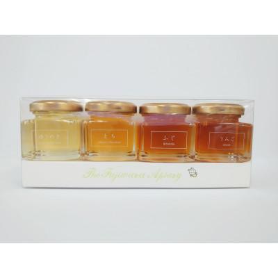 ふるさと納税 岩手県 藤原黄金蜂蜜「ゆりの木」・「栃」・「藤」・「りんご」　60g×4本セット