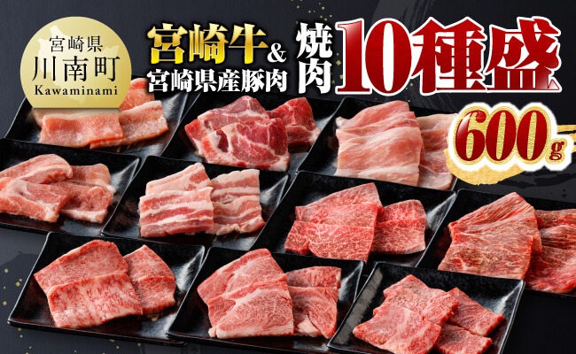 牛肉 ※発送月が選べる※ 牛肉 宮崎牛 ＆ 宮崎県産 豚肉 焼肉 10種 【 肉 牛 牛肉 豚肉 豚 ぶた肉 国産 黒毛和牛 宮崎牛 BBQ 焼肉 ロース カタロース バラ モモ ウデ 】ⅢⅠ [D00623]