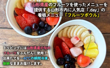 【定期便12回】【山形の旬のフルーツ】を使った アイスフルーツボウル 4個×12ヶ月(計48個) FY25-265