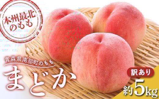 【訳あり】 もぎたて発送 桃 まどか 約5kg (10～18個) 【誠果園】 家庭用 規格外 わけあり ワケアリ 訳アリ もも モモ 青森県 南部町 三戸 南部 果物 くだもの フルーツ F21U-458
