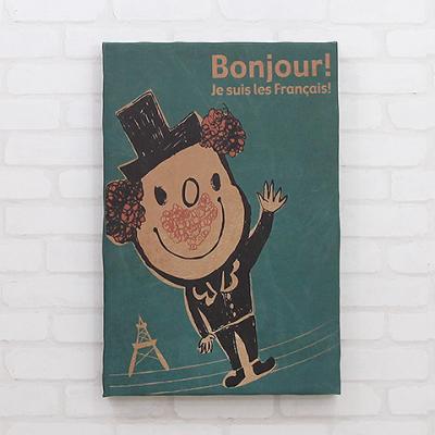 ふるさと納税 八尾市 大原そう×Colors ファブリックパネル「Bonjour!」(A194)