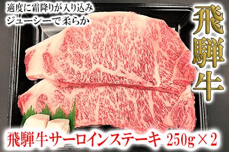 【年内順次発送】菊の井 飛騨牛サーロインステーキ  250g×2 牛肉 ステーキ 牛肉 牛 年内配送 年内発送 年内に届く 年内お届け【70-12n】【冷凍】