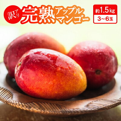 【ふるさと納税】【2025年発送・訳アリ】完熟アップルマンゴー約1.5kg(白箱)3玉～6玉【配送不可地域：離島】【1546407】