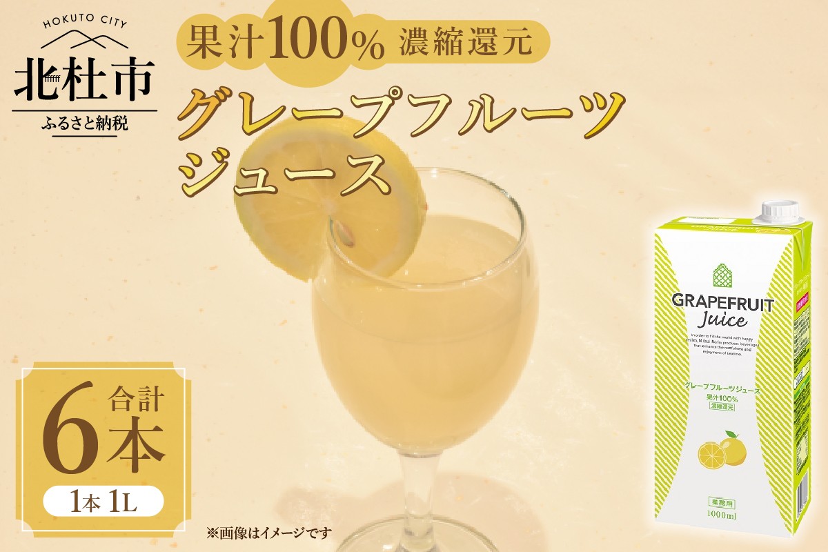
            三井農林 WN(ホワイトノーブル紅茶) グレープフルーツジュース 1L×6本 グレープフルーツジュース 濃縮還元 100％ ホワイトノーブル 1L 1000ml 6本 紙パック ストレート アレンジ グレープフルーツ 飲料 日東紅茶 業務用 優雅 贅沢 ティータイム 山梨県 北杜市
          