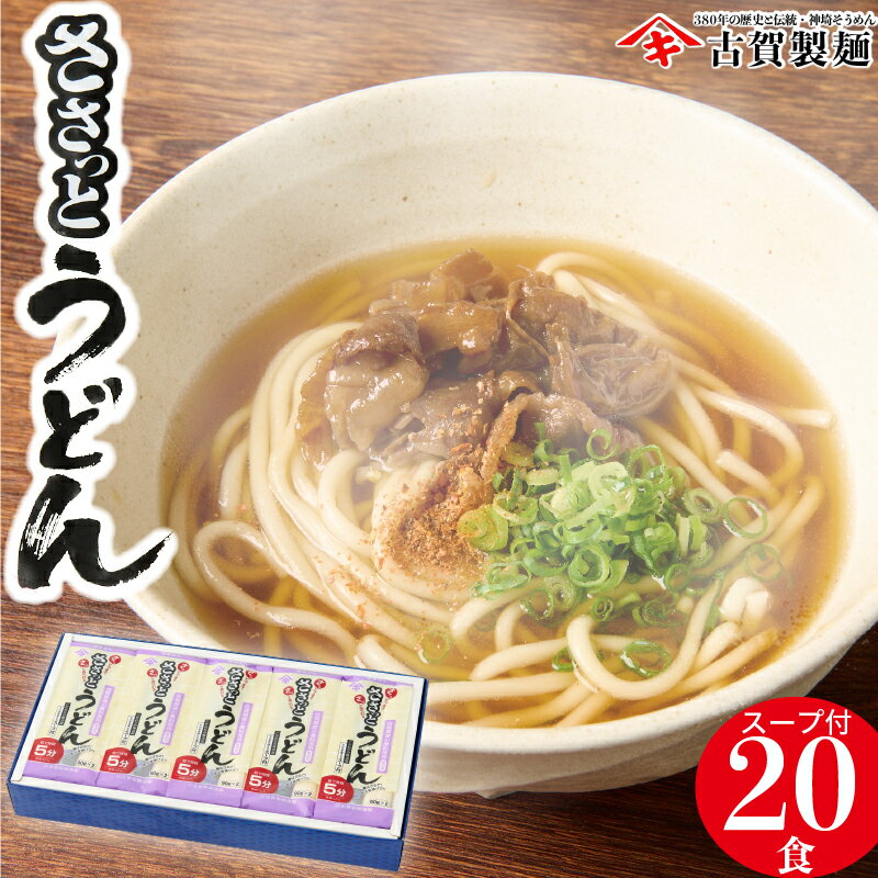 【ふるさと納税】さっとできてさっと食べられる ささっとうどん 10入 (スープ付き)【麺 うどん 乾麺 保存食 無添加 贈答 お中元 お歳暮 贈り物 ギフト のし 対応 ギフト包装 対応 ラッピング 対応 神埼そうめん 時短 佐賀県産 簡単 】(H014139)