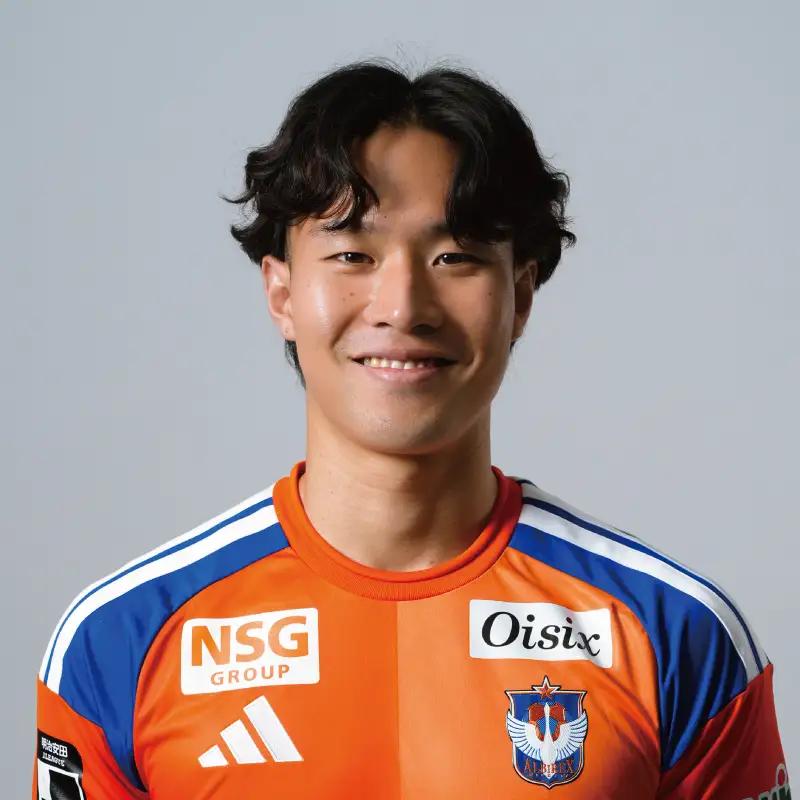 アルビレックス新潟 落合 陸選手メッセージ入りブロマイド写真＋全選手サイン入りユニフォーム Sサイズ