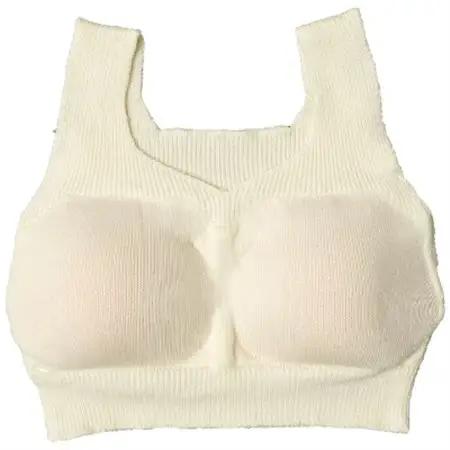 日本製 シルク ニット ブラジャー 無縫製 お肌よろこぶ (パット付) 白 (781-7531)_装飾品・工芸品 女性・レディース 洋服 _【1255970】
