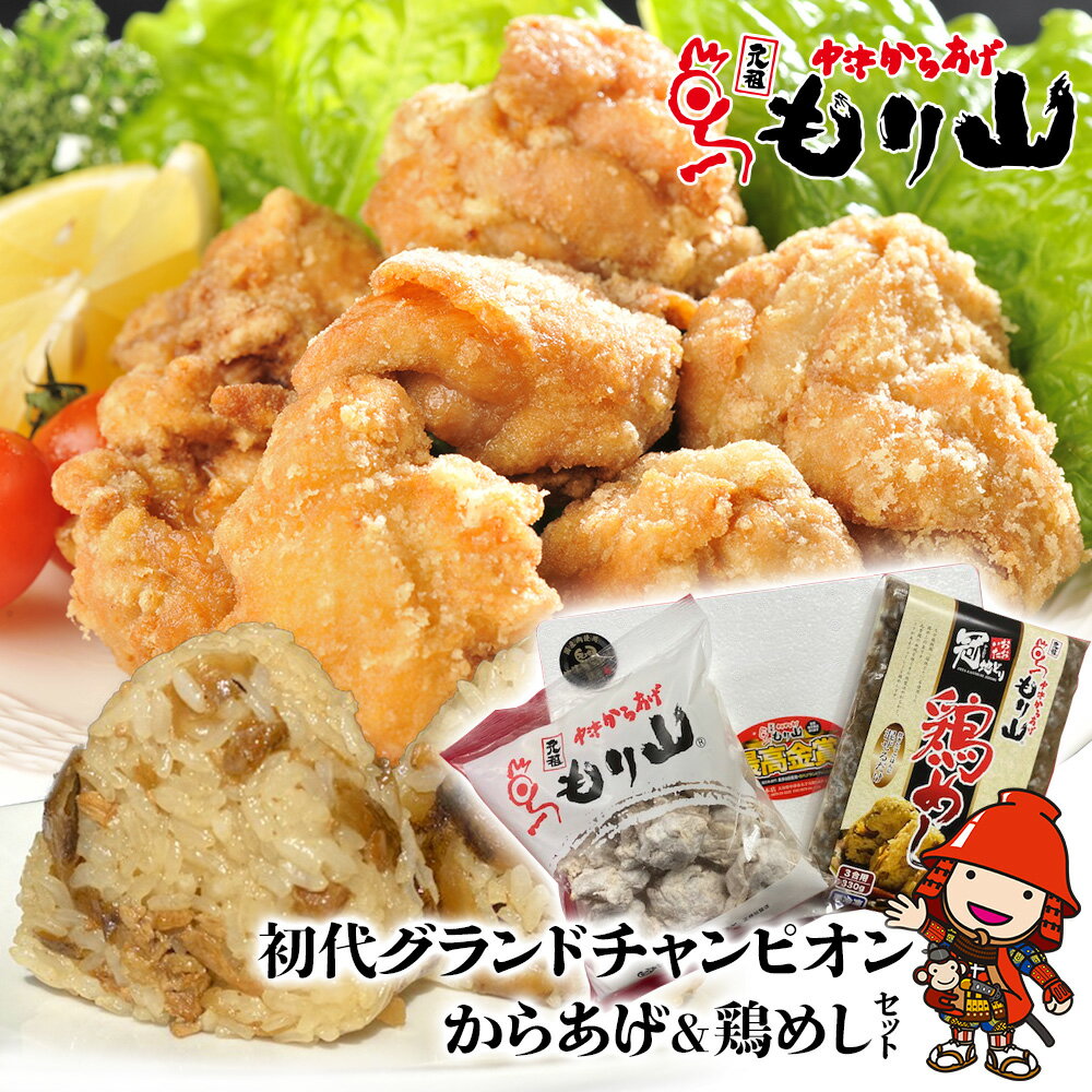 【ふるさと納税】元祖 中津からあげ もり山 骨なし もも肉 500g・鶏めしの素 3合用×1袋 | お肉 肉 おにく にく 鶏 鶏肉 家庭調理 中津からあげ 唐揚げ からあげ から揚げ 冷凍 冷凍食品 お弁当 弁当 おかず お惣菜 惣菜 おつまみ 大分県 中津市 送料無料