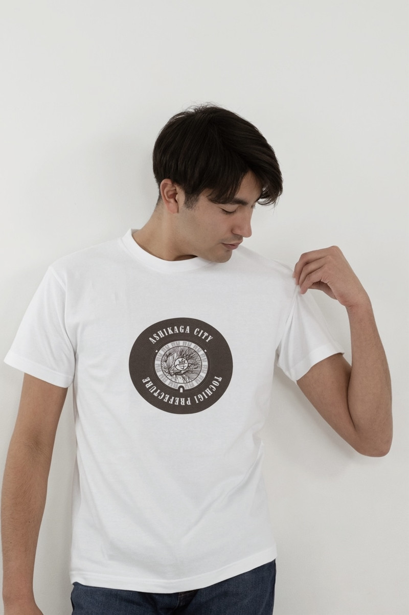 
足利市 マンホールTシャツ 白 S

