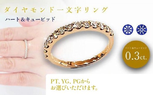 ダイヤ0.30ct ハーフエタニティ リング PT900
