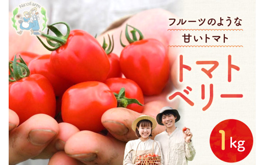 【先行予約2026年7月】子供も大好き！まるでフルーツ！ハート型 トマトベリー 1kg  樹上完熟 果肉たっぷりジューシー
