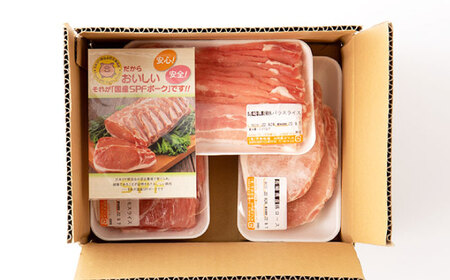 【3回 定期便】やっちゃおいしか芳寿豚バラエティセット 計750g 南島原市 / 芳寿牧場 セット 豚肉 小分け ロース とんかつ もも肉 薄切り 詰め合わせ 定期 肉 [SEI011]