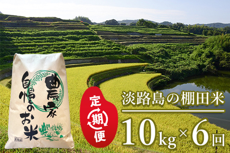 【定期便】淡路島の棚田米　10kg×6回　　[精米 白米]