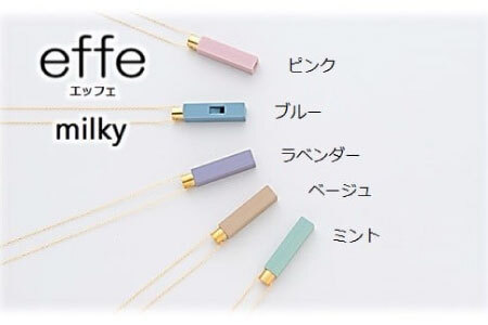 防災・防犯用 笛『effe（エッフェ）～milky～』ピンク  ホイッスル アクセサリー 