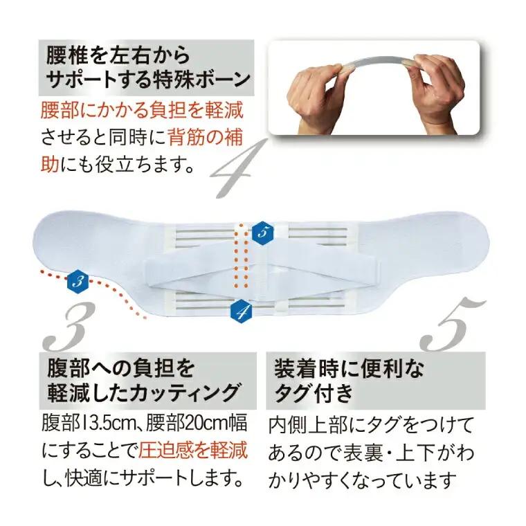 中山式腰椎医学コルセット 標準タイプ 〈 日本製 腰痛ベルト コルセット 腰 腰用 サポーター 男性 女性 男女兼用 メンズ レディース テレワーク ドライバー ふるさと納税 〉 〈サイズ：LL〉