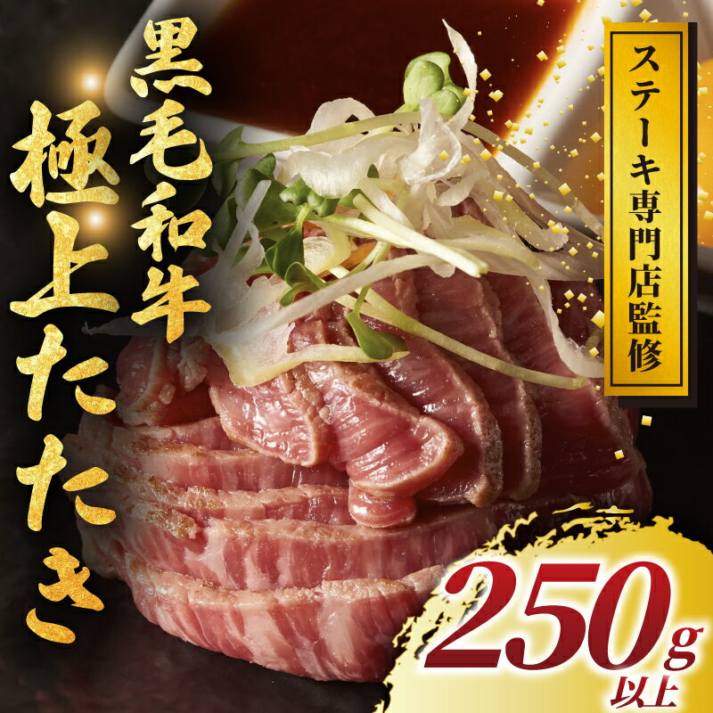 【ふるさと納税】 黒毛和牛 タタキ 計 250g 以上 小分け 牛肉 肉 にく niku 牛 beef ぎゅうにく 黒毛 和牛 わぎゅう たたき ロースト ビーフ レア 贅沢 やわらかい プロ 老舗 ステーキ 店 おすすめ 人気 冷凍 おせち クリスマス ギフト プラスミー合同会社 神奈川 湘南 藤沢