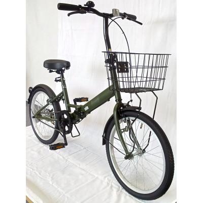 ふるさと納税 四日市市 オリタタミ自転車20型　バスケット付　マットカーキ |  | 01