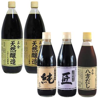 ふるさと納税 土庄町 小豆島 桶(こが)仕込 天然醸造 正金醤油　食べ比べ5種セット |  | 01