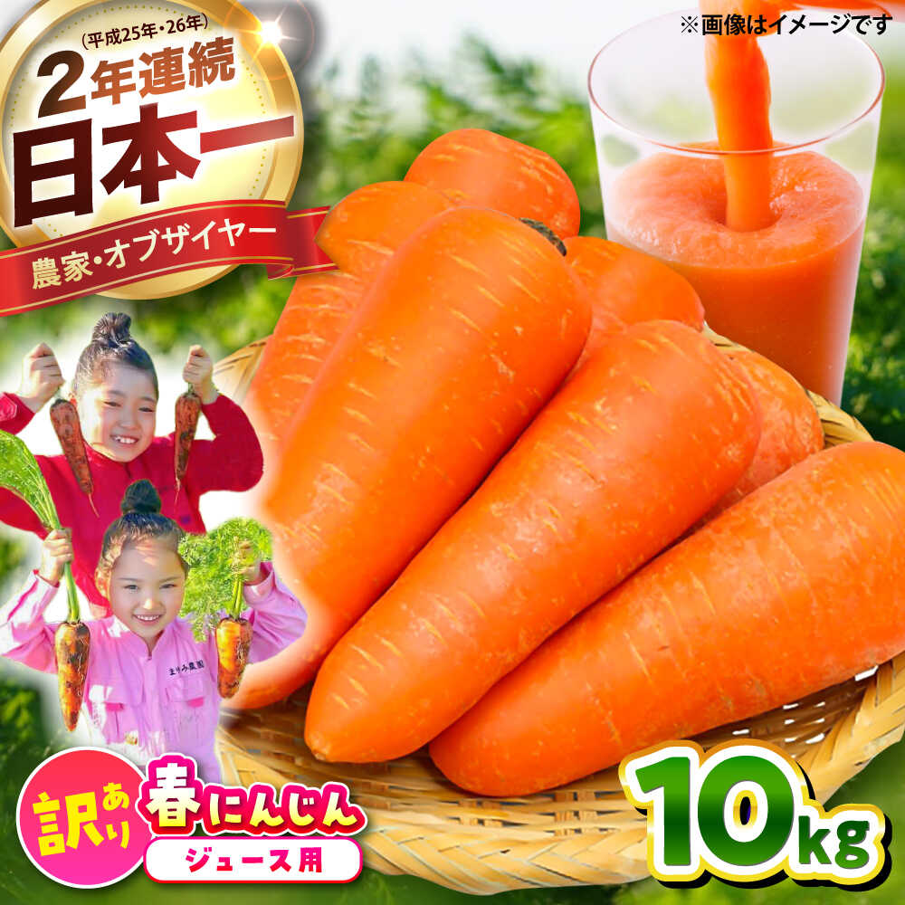 【ふるさと納税】春にんじん10kg(訳あり) / にんじん ニンジン 規格外 ジュース 野菜 β-カロテン 食物繊維 抗酸化作用 栄養満点 熊本県産 菊陽町【株式会社 まゆみ農園】[BHCW002]
