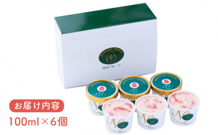 福岡産あまおうジェラート100ml×6個＜南国フルーツ株式会社＞那珂川市 いちご フルーツ 果物 九州 苺 くだもの イチゴ アイス 15000 15000円 [GCD015]