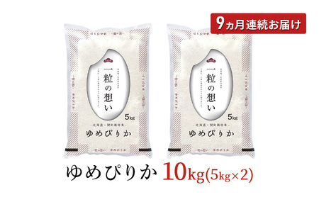 ゆめぴりか白米精米 北海道産 ゆめぴりか【10kg】【定期便9回】