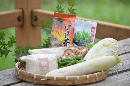 産地直送‼南山城村ふるさと味わいセットB【村のお野菜・お茶・お米】 直売所 美味しい 旬の農産物 朝収穫 新鮮野菜 オススメ セレクト 季節の野菜 米2kg 煎茶 ほうじ茶