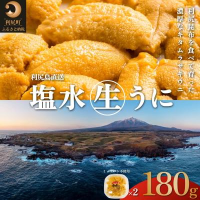 ふるさと納税 利尻町 【2026年発送受付】利尻昆布育ちの天然生うに 塩水キタムラサキ180g 利尻島産[1110004]