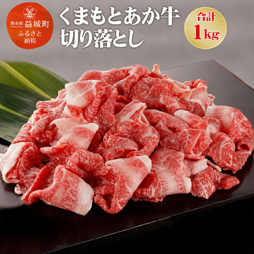 【ふるさと納税】熊本県産 GI認証取得 くまもとあか牛 切り落とし 合計1kg 500g×2パック 牛肉 あか牛 お肉 冷凍 熊本県 益城町 送料無料