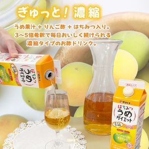 はちみつうめダイエット濃縮タイプ 500ml×12本 タマノイ酢 さっぱり梅風味 はちみつ入り 飲用アレンジや料理にも 日本製 お酢 | 梅酢ドリンク 濃縮 はちみつ梅ドリンク 梅ジュース 濃縮タイプ