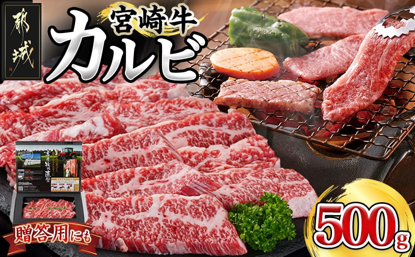 
宮崎牛カルビ 500g_18-4205_(都城市) 宮崎牛 牛肉 カルビ 500g 焼肉 BBQ バーベキュー ギフト 贈答用
