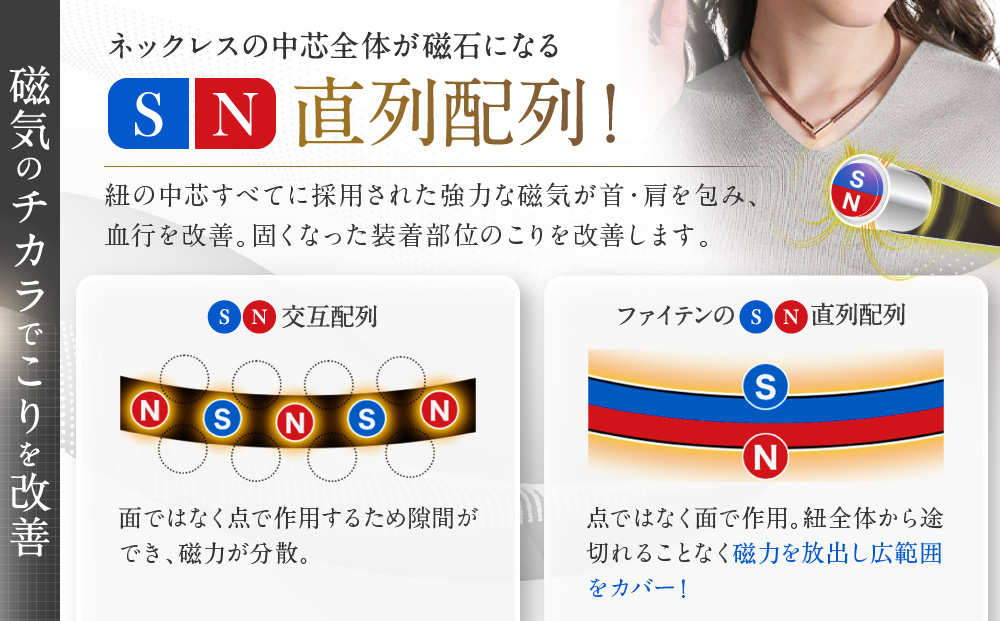【ファイテン】RAKUWA磁気ネックレス チョッパースクエア(管理医療機器)ピンクゴールド/シルバー＜40cm＞｜京都 人気ブランド ネックレス［ 京都 phiten 磁気ネックレス 肩こり 首こり 