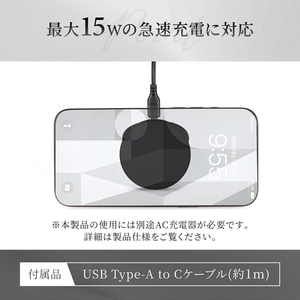 Owltech バンカーリング搭載 厚さ約9.7mm 15W急速充電対応 マグネットワイヤレス充電器 OWL-MW01-GM ガンメタル 【 ガジェット 海老名市 】