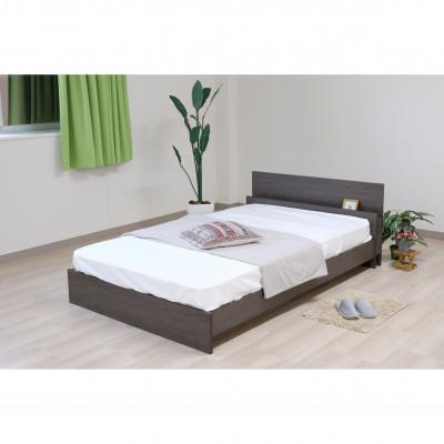 ふるさと納税 知立市 【玄関渡し】585ダブルベッド(アッシュブラウン)ボンネルコイルマットレス付(1958)