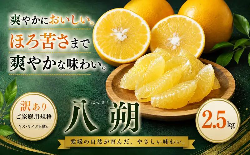 ＜訳あり 愛媛県産八朔 合計約2.5kg＞『2027年2月上旬～3月下旬迄に順次出荷予定』ご家庭用 爽やか 果汁 果物 はっさく くだもの フルーツ みかん オレンジ 柑橘 人気柑橘 特産品 株式会社OSN 愛媛県 西予市 【常温】OOS0069