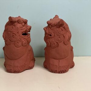 シーサー (小・赤) 沖縄土産 雑貨 シーサー 玄関 置物 沖縄市 / てぃーち工房[BCBA003-03]