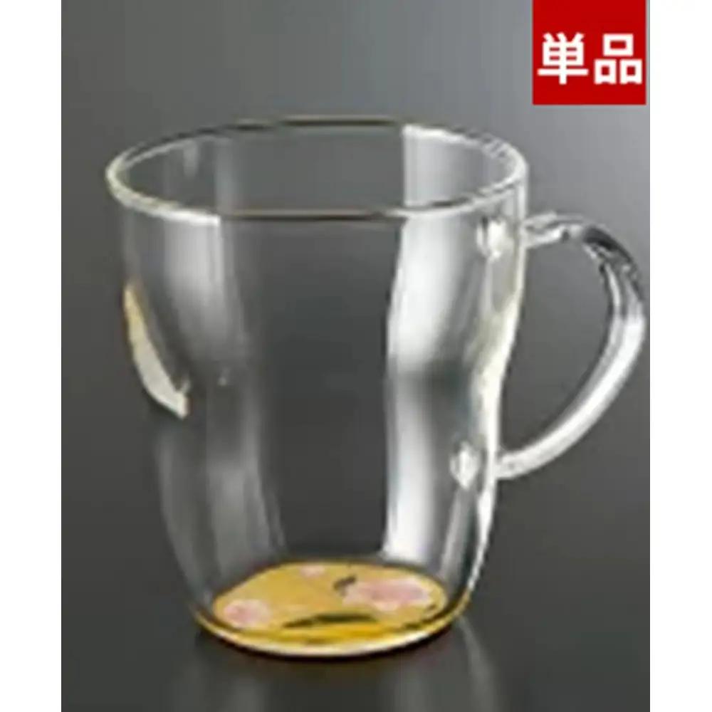 みよし漆器本舗 ぬりもん de Verre 耐熱マグカップ 蒔絵 単品 黄 330ml