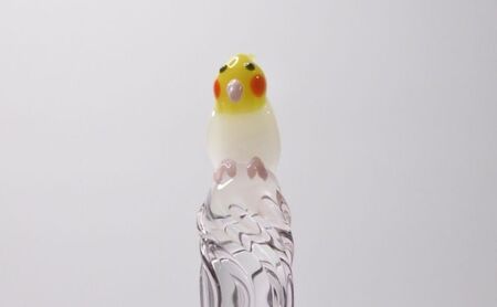 clarto　ガラスペンlavie（インコ）　筆記用具 ガラスペン 硝子ペン 手作り ガラス 硝子 かわいい インク 手紙 日記 プレゼント ギフト 墨田区 東京都