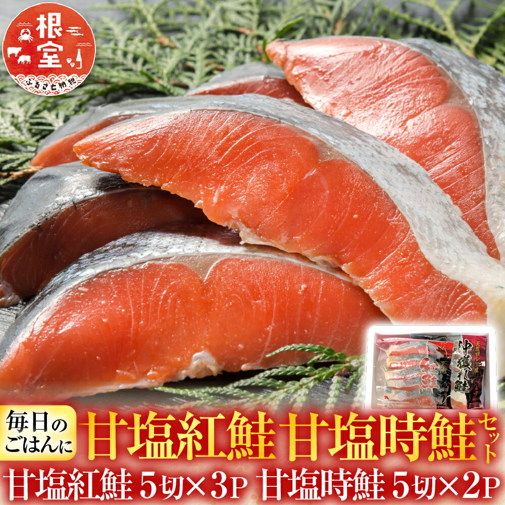 【ふるさと納税】 甘塩紅鮭 5 切 × 3P、甘塩時鮭 5 切 × 2P セット 鮭 さけ サケ しゃけ シャケ 魚 さかな サカナ 紅ざけ 紅ザケ べにざけ ベニザケ お取り寄せ グルメ 海鮮 北海道 根室市 ふるさと納税 A-30007