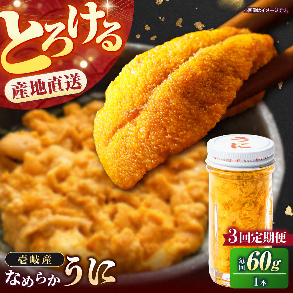【ふるさと納税】【全3回定期便】壱岐の生うに 60g×1本《壱岐市》【大幸物産】[JEH025] 生うに ウニ うに 雲丹 ムラサキウニ 紫うに 海鮮 魚介 30000 30000円
