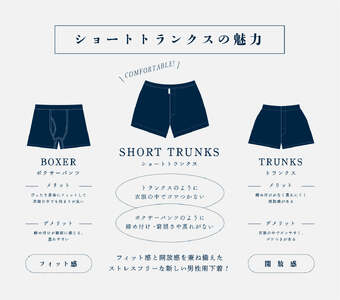 メンズ 下着 ショート トランクス XLサイズ 3枚 / 特別色 / 13 Purple check×15 Tropical flower×17 Digital check / ZIVANE ジバン 